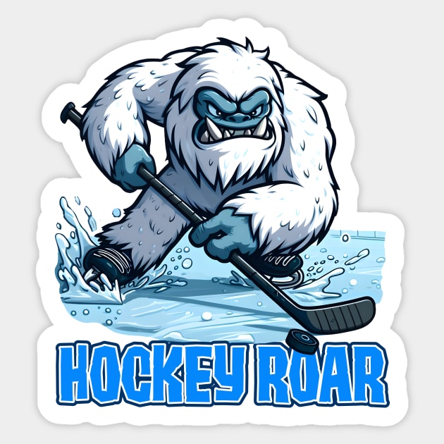 Hockey Roar - Yeti Sticker by SergioCoelho_Arts